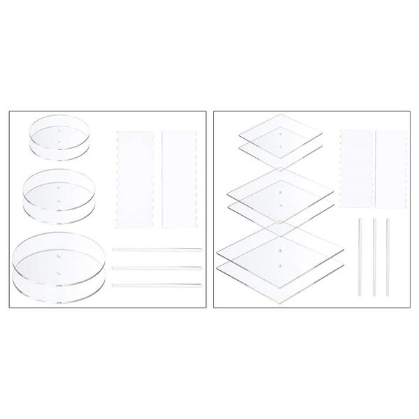 baking & pastry tools 4x7b 11 pieces acrylic round/square cake disk set circle base boards with center hole pillar comb scrapers dowel rod b
baking & pastry tools 4x7b 11 pieces acrylic round/square cake disk set circle base boards with center hole pillar comb scrapers dowel rod b
