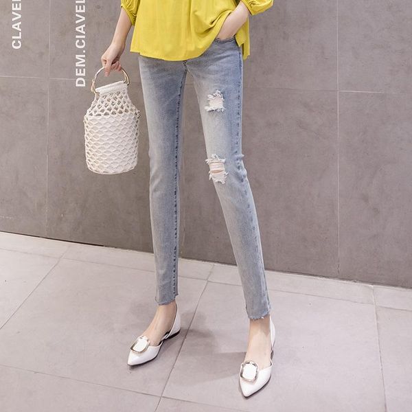 maternity bottoms maternit pants jeans spring and autumn fashion version of the korean to wear fashionable mom ripped, White
maternity bottoms maternit pants jeans spring and autumn fashion version of the korean to wear fashionable mom ripped, White
