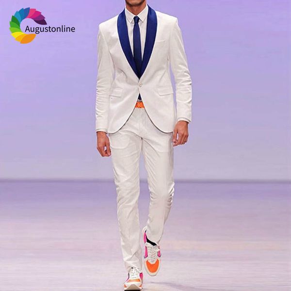 men's suits & blazers white men suit royal blue shawl lapel jacket pants 2piece wedding man blazer costume homme slim fit gro, White;black
men's suits & blazers white men suit royal blue shawl lapel jacket pants 2piece wedding man blazer costume homme slim fit gro, White;black