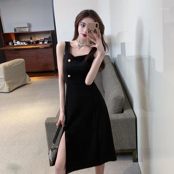 casual dresses break dress temperament french niche split suspender 2021 summer medium length, Black;gray
casual dresses break dress temperament french niche split suspender 2021 summer medium length, Black;gray