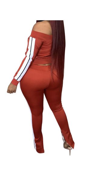 autumn women contrast color patchwork tracksuits lady's slash neck full sleeve zipper coats high waist sweatpants sets, White
autumn women contrast color patchwork tracksuits lady's slash neck full sleeve zipper coats high waist sweatpants sets, White