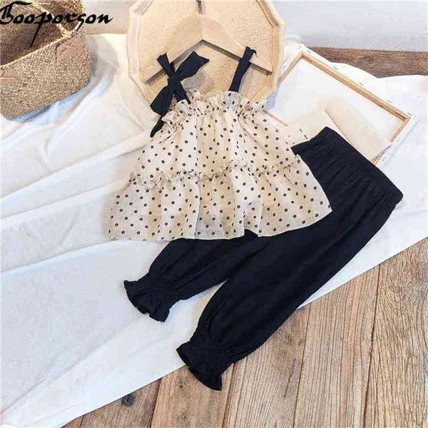 gooporson summer kids clothes flower bow suspenders pants cute korean little girls clothing set children ruffle outfits 210715, White
gooporson summer kids clothes flower bow suspenders pants cute korean little girls clothing set children ruffle outfits 210715, White