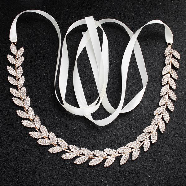 alloy metal leaf wedding belt rhinestones 60cm ribbon wedding sash dress belt women party dress accessories jck010, Silver
alloy metal leaf wedding belt rhinestones 60cm ribbon wedding sash dress belt women party dress accessories jck010, Silver
