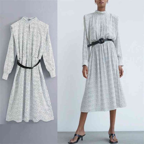 polka dot belt midi dress women pronounced shoulders autumn elastic waistband feminine elegant high collar es 210524, Black;gray
polka dot belt midi dress women pronounced shoulders autumn elastic waistband feminine elegant high collar es 210524, Black;gray