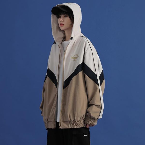 womens contrast color and patchwork hooded jacket for women autumn clothing loose zipper outerwear oversized cotton streetwear women's, Black;brown
womens contrast color and patchwork hooded jacket for women autumn clothing loose zipper outerwear oversized cotton streetwear women's, Black;brown
