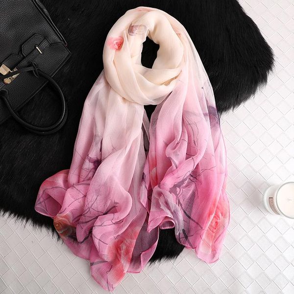scarves gradient silk scarf female 2021 spring and summer hundred crocodile wrinkled oversized gauze camellia print beach towel shawl, Blue;gray
scarves gradient silk scarf female 2021 spring and summer hundred crocodile wrinkled oversized gauze camellia print beach towel shawl, Blue;gray