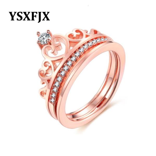 gold fashion color rose micro-inlaid zircon double-layer crown ring combination female band rings, Silver
gold fashion color rose micro-inlaid zircon double-layer crown ring combination female band rings, Silver