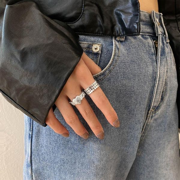 wedding rings myqis vintage letter heart hollow finger ring for women girl 2021trend aesthatic metallic adjustable open jewelry, Slivery;golden
wedding rings myqis vintage letter heart hollow finger ring for women girl 2021trend aesthatic metallic adjustable open jewelry, Slivery;golden