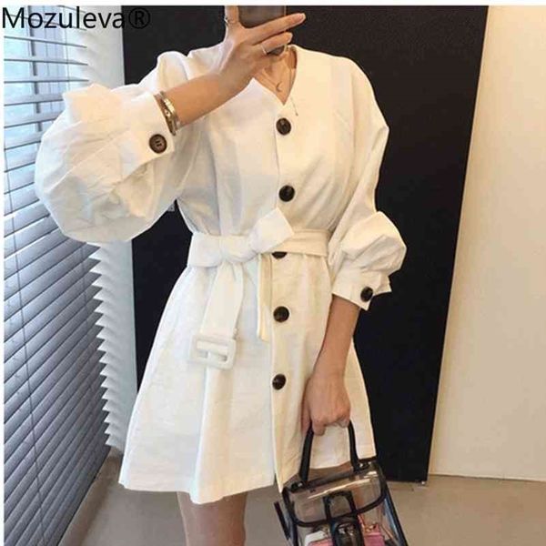 elegant solid v-neck women single-breasted lantern sleeve sashes female dress spring casual a-line vestidos 210416, White
elegant solid v-neck women single-breasted lantern sleeve sashes female dress spring casual a-line vestidos 210416, White