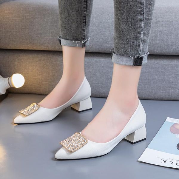 spring pointed shallow mouth single shoes female high-heel work thick heel fashion large size wedding dress, Black
spring pointed shallow mouth single shoes female high-heel work thick heel fashion large size wedding dress, Black