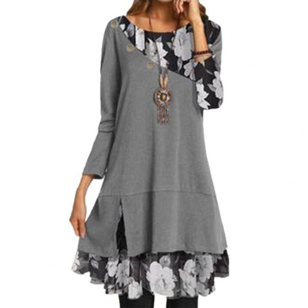 casual dresses 60% droploose dress flower print patchwork women round neck long sleeve for dating, Black;gray
casual dresses 60% droploose dress flower print patchwork women round neck long sleeve for dating, Black;gray