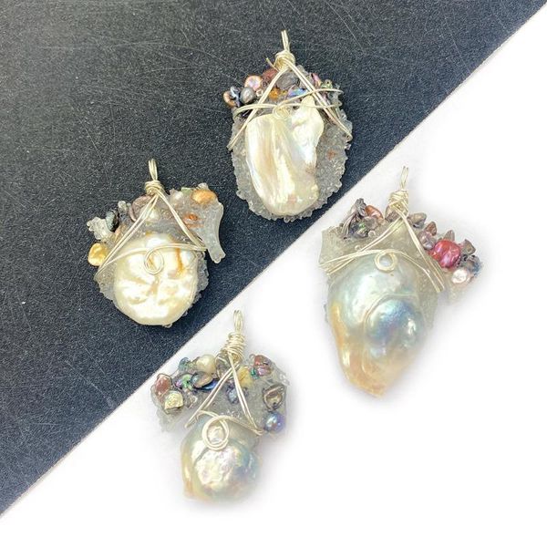 charms fashion pearl pendant jewelry irregular shaped white crystal inlay winding diy making necklace accessories, Bronze;silver
charms fashion pearl pendant jewelry irregular shaped white crystal inlay winding diy making necklace accessories, Bronze;silver