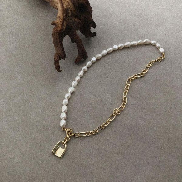 pendant necklaces origin summer hiphop asymmetric metal lock necklace for women girls gold color beaded imitation pearl jewelry, Silver
pendant necklaces origin summer hiphop asymmetric metal lock necklace for women girls gold color beaded imitation pearl jewelry, Silver