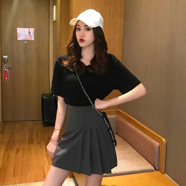 spring summer women skirt korean high waist black gray mini skirts school girls cute pleated skirt light proof 210528
spring summer women skirt korean high waist black gray mini skirts school girls cute pleated skirt light proof 210528