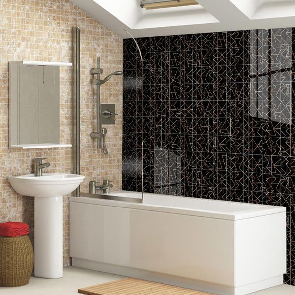 wall stickers artistic gold line black tile stair adhesive-self-adhesive wallpaper bathroom moisture-proof
wall stickers artistic gold line black tile stair adhesive-self-adhesive wallpaper bathroom moisture-proof