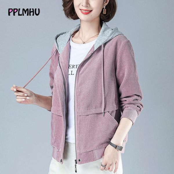 women's jackets patchwork hooded zipper corduroy jacket women plus size 4xl long sleeve short outerwear autumn casual loose pocket coat, Black;brown
women's jackets patchwork hooded zipper corduroy jacket women plus size 4xl long sleeve short outerwear autumn casual loose pocket coat, Black;brown