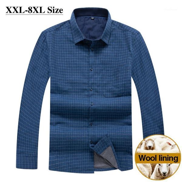 plus size 5xl 6xl 7xl 8xl men's thick warm long sleeve shirt autumn and winter business casual fleece plaid brand male dress shirts, White;black
plus size 5xl 6xl 7xl 8xl men's thick warm long sleeve shirt autumn and winter business casual fleece plaid brand male dress shirts, White;black