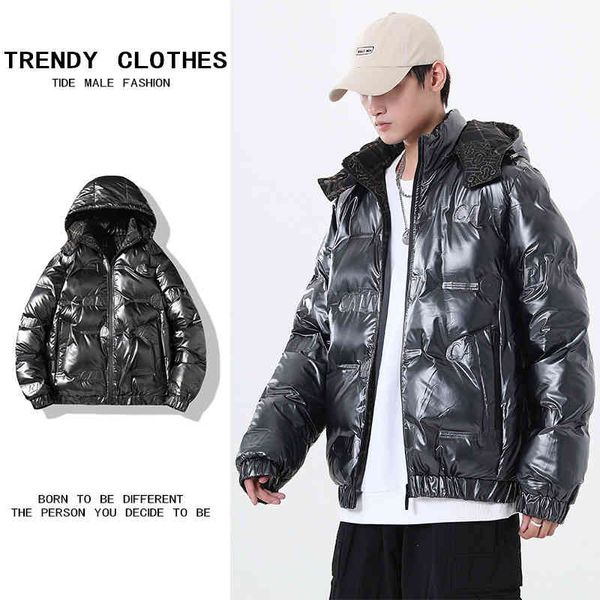 new men's bright cloth in autumn winter are simple, thickened, warm and slim cotton cloth. the coat can be worn on both sid, Black
new men's bright cloth in autumn winter are simple, thickened, warm and slim cotton cloth. the coat can be worn on both sid, Black