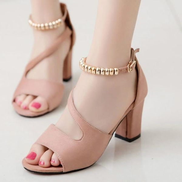 dress shoes high heels female summer sandals spring fish mouth hollow roman thick with word beaded, Black
dress shoes high heels female summer sandals spring fish mouth hollow roman thick with word beaded, Black