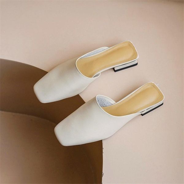 slippers genuine leather women shoes cowhide square heels and toe retro korean version ladies mueller single, Black
slippers genuine leather women shoes cowhide square heels and toe retro korean version ladies mueller single, Black