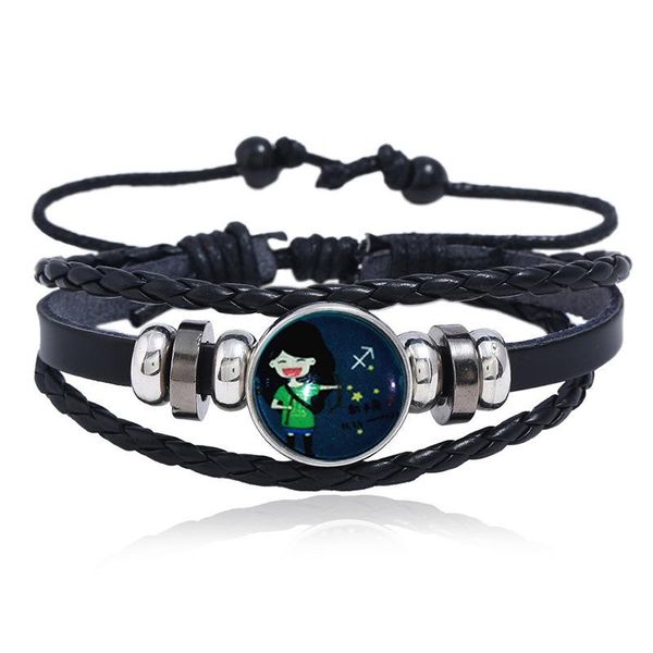 charm bracelets korean trend hand-woven luminous gemstone leather bracelet twelve constellation halloween gifts for students, Golden;silver
charm bracelets korean trend hand-woven luminous gemstone leather bracelet twelve constellation halloween gifts for students, Golden;silver