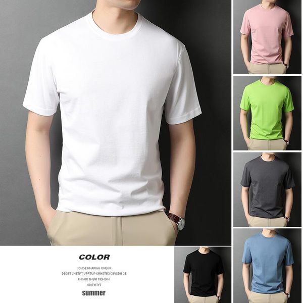 summer men's t-shirt male cotton korean slim solid color simple o-neck undershirt short sleeve tees plus size fashion t-shirts, White;black
summer men's t-shirt male cotton korean slim solid color simple o-neck undershirt short sleeve tees plus size fashion t-shirts, White;black