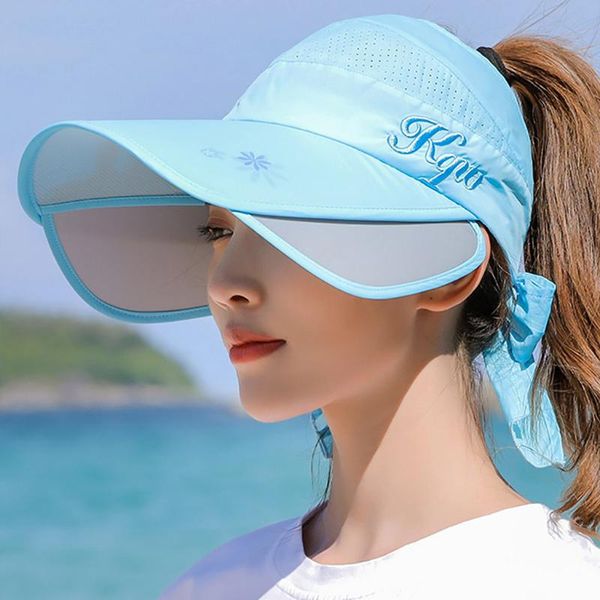 wide brim hats summer sun hat adjustable big heads wide-brimmed beach uv protection packable visor bowknot bike running d4, Blue;gray
wide brim hats summer sun hat adjustable big heads wide-brimmed beach uv protection packable visor bowknot bike running d4, Blue;gray