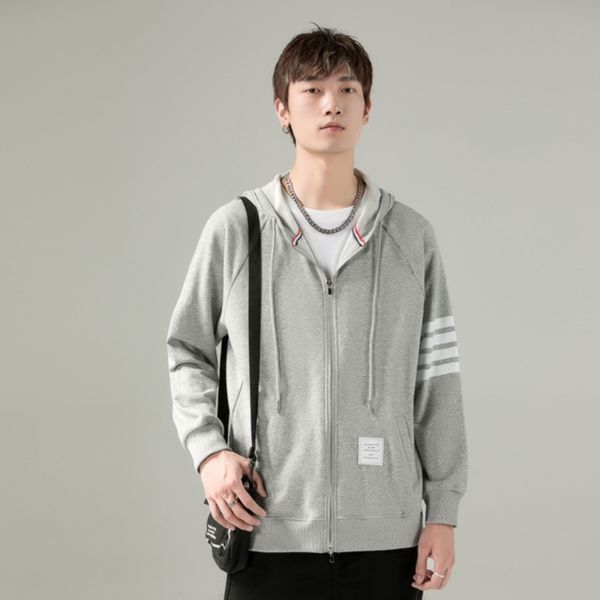 tb tom tide brand four bars spring and autumn cardigan sweater men's casual hooded couple sportswear jacket, Black
tb tom tide brand four bars spring and autumn cardigan sweater men's casual hooded couple sportswear jacket, Black