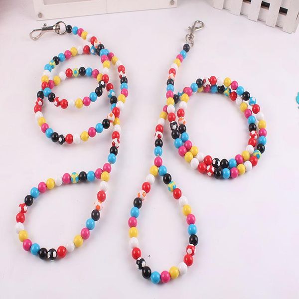 dog leash beads harness puppy colorful walking traction rope chain for small pets outdoors accessories chien supplie collars & leashes
dog leash beads harness puppy colorful walking traction rope chain for small pets outdoors accessories chien supplie collars & leashes