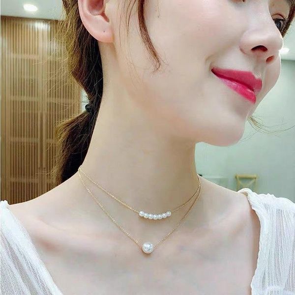 chains simple european and american natural fresh water pearl cold wind personality choker necklace short, Silver
chains simple european and american natural fresh water pearl cold wind personality choker necklace short, Silver