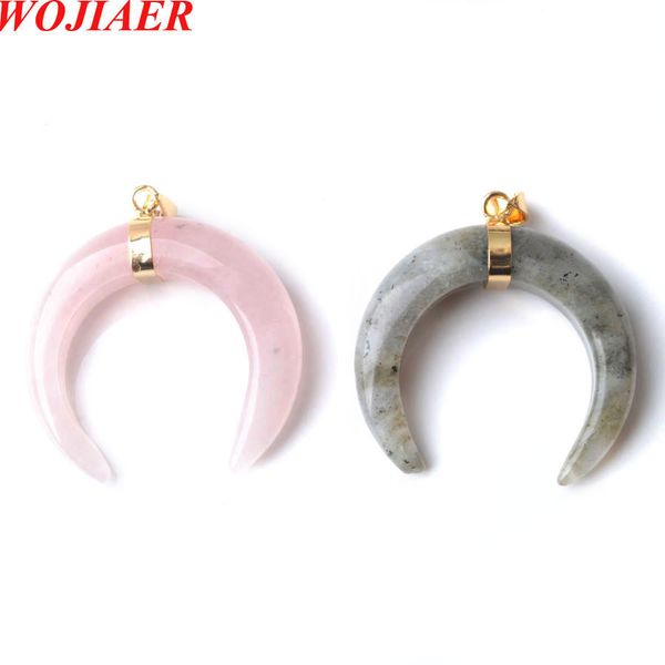 wojiaer crescent moon pendants & necklaces natural lapis lazuli rose quartz opalite stones gold color women jewelry bo951, Silver
wojiaer crescent moon pendants & necklaces natural lapis lazuli rose quartz opalite stones gold color women jewelry bo951, Silver