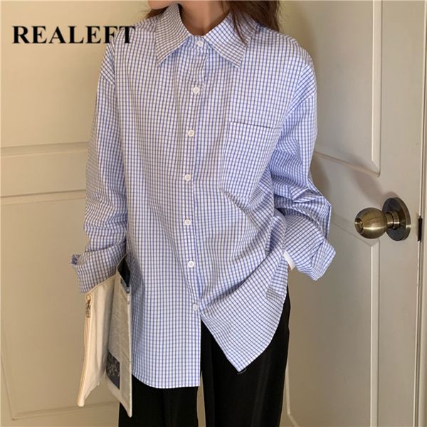spring one pocket plaid loose women's shirt female blouse button long sleeve korean style casual blouses 210428, White
spring one pocket plaid loose women's shirt female blouse button long sleeve korean style casual blouses 210428, White