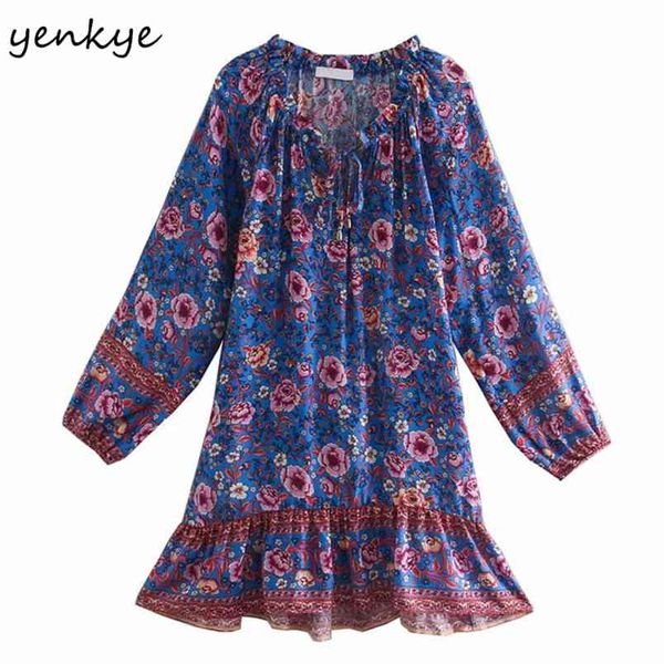 vintage floral print dress women lace up v neck long sleeve loose casual female holiday summer plus size short vestido 210514, Black;gray
vintage floral print dress women lace up v neck long sleeve loose casual female holiday summer plus size short vestido 210514, Black;gray