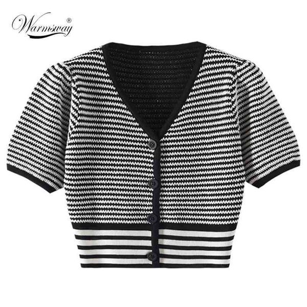 black striped spliced knitting t shirt loose fit v-neck short sleeve women fashion spring summer cardigan sweater b-089 210522, White
black striped spliced knitting t shirt loose fit v-neck short sleeve women fashion spring summer cardigan sweater b-089 210522, White