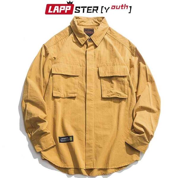 lappster men vintage cargo shirts pockets harajuku mens japanese streetwear hip hop colorful button up loose 210420, White;black
lappster men vintage cargo shirts pockets harajuku mens japanese streetwear hip hop colorful button up loose 210420, White;black