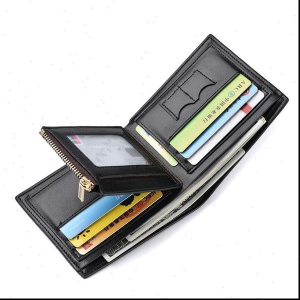 mens pu leather wallet business multi card zipper coin purse credit holder two fold casual pure color short, Red;black
mens pu leather wallet business multi card zipper coin purse credit holder two fold casual pure color short, Red;black