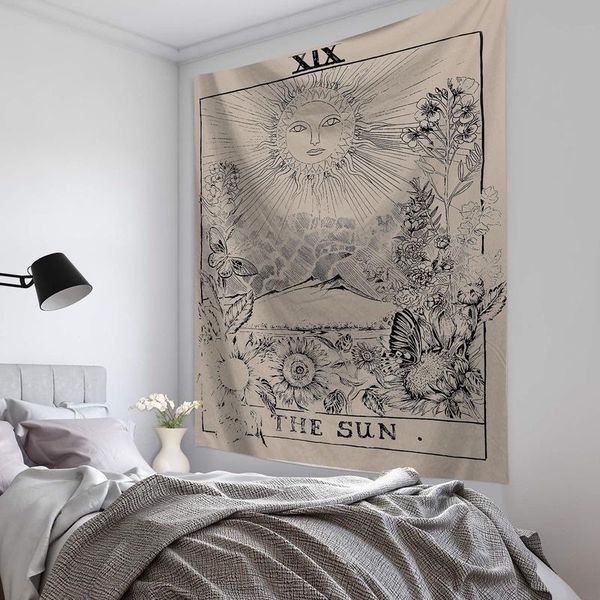 tapestries tarot tapestry wall hanging bedroom decoration cloth astrology divination bed cover 95*73cm
tapestries tarot tapestry wall hanging bedroom decoration cloth astrology divination bed cover 95*73cm