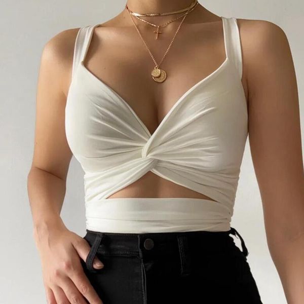 women's tanks & camis mandylandy sleeveless crop small sling summer low cut vest women twist stretch lace-up v-neck backless, White
women's tanks & camis mandylandy sleeveless crop small sling summer low cut vest women twist stretch lace-up v-neck backless, White