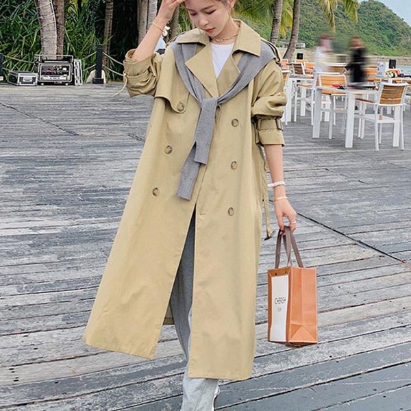women's trench coats khaki windbreaker coat for small women, autumn style korean loose mid-length casual, Tan;black
women's trench coats khaki windbreaker coat for small women, autumn style korean loose mid-length casual, Tan;black