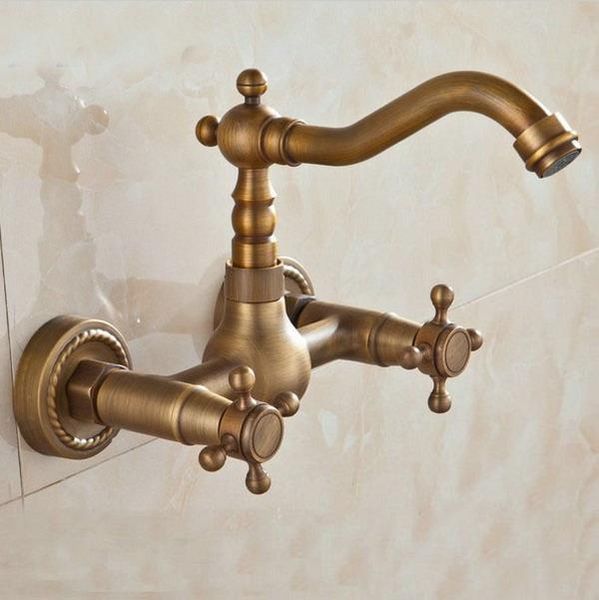 bathroom sink faucets vintage retro antique brass two hole cross handle kitchen basin faucet cold mixer tap swivel spout 360' dtf006 
bathroom sink faucets vintage retro antique brass two hole cross handle kitchen basin faucet cold mixer tap swivel spout 360' dtf006