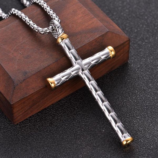 pendant necklaces personalized retro titanium steel cross men's necklace trendy fashion scale stainless clavicle chain, Silver
pendant necklaces personalized retro titanium steel cross men's necklace trendy fashion scale stainless clavicle chain, Silver