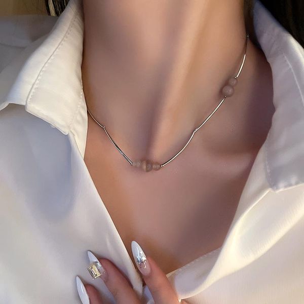 chains contracted temperament opal necklace cold wind restoring ancient ways niche collarbone chain 2021 trendy style, Silver
chains contracted temperament opal necklace cold wind restoring ancient ways niche collarbone chain 2021 trendy style, Silver