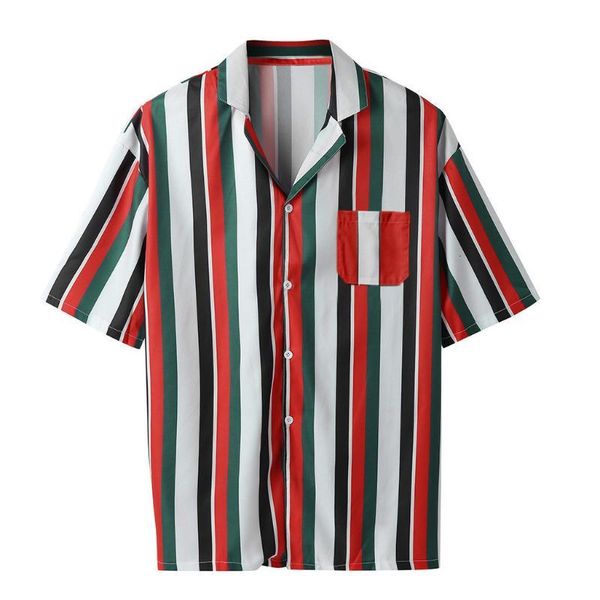 men's casual shirts men shirt hawaiian summer camisas hombre streetwear short sleeve striped mens slim fit blouse blusa masculina rtbb, White;black
men's casual shirts men shirt hawaiian summer camisas hombre streetwear short sleeve striped mens slim fit blouse blusa masculina rtbb, White;black