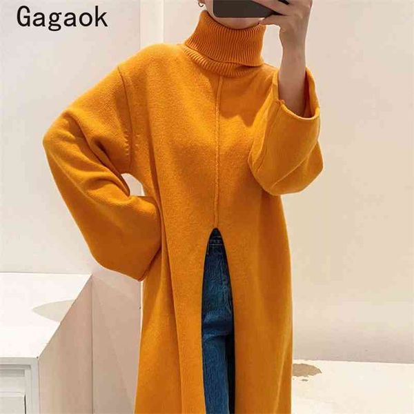 women sweater dress spring autumn high street solid turtleneck mid-calf dresses loose chic korean wild vestidos 210531, Black;gray
women sweater dress spring autumn high street solid turtleneck mid-calf dresses loose chic korean wild vestidos 210531, Black;gray