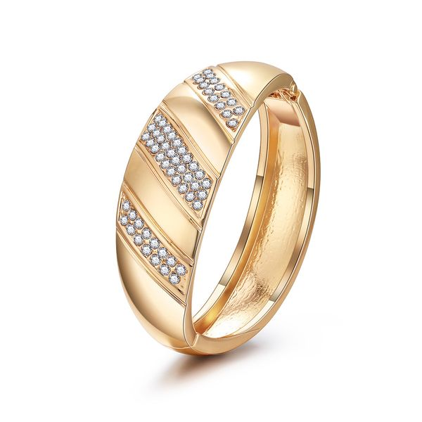 popular bracelet jewelry bracelet simple arc smooth diamond plated spring, Black