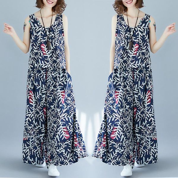 two piece dress fashion women print sleevess tank +wide leg pants trouser 2 sets casual holiday summer suits plus size elegant costume, White
two piece dress fashion women print sleevess tank +wide leg pants trouser 2 sets casual holiday summer suits plus size elegant costume, White