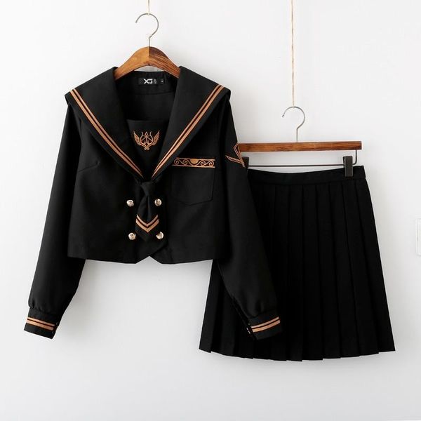 clothing sets women's japanese jk uniform college style female student midi skirt class service suit sailor costumes cosplay, White
clothing sets women's japanese jk uniform college style female student midi skirt class service suit sailor costumes cosplay, White