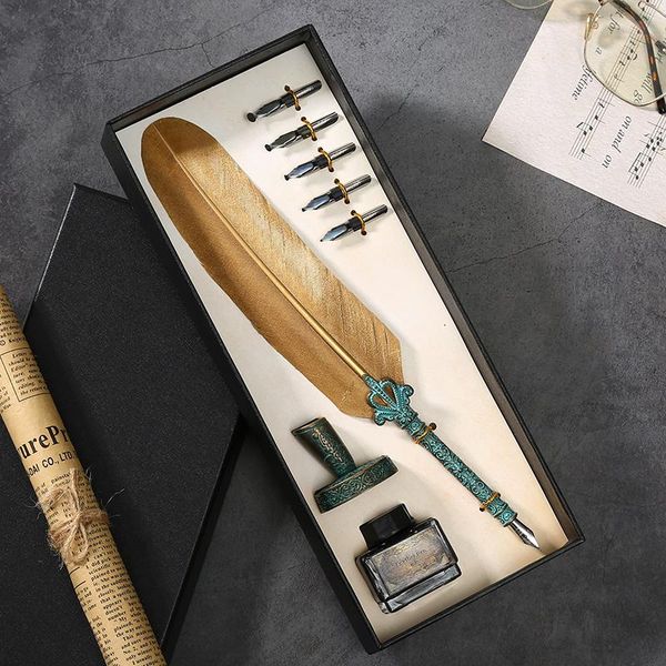 christmas halloween decoration stationery office calligraphy signature set feather pen dip water steel fountain pens
christmas halloween decoration stationery office calligraphy signature set feather pen dip water steel fountain pens