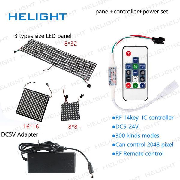 full color display board screen 8*8 /16*16/8*32 64 256 leds flexible pixel panel screen+controller+power set led strips
full color display board screen 8*8 /16*16/8*32 64 256 leds flexible pixel panel screen+controller+power set led strips