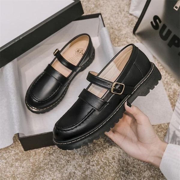 spring autumn mary jane shoes genuine leather platform metal buckle women's lolita casual lady pumps dress, Black
spring autumn mary jane shoes genuine leather platform metal buckle women's lolita casual lady pumps dress, Black